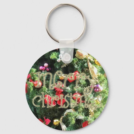 Porte-clés Joyeux Porte - clé de Noël décoré (Recto)