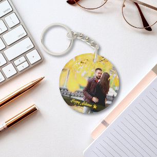 Porte-clés Joyeux Porte - clé photo de couple d'automne