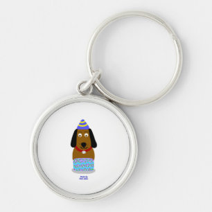Porte-clés Joyeux Porte - clé Ronde Premium Anniversaire