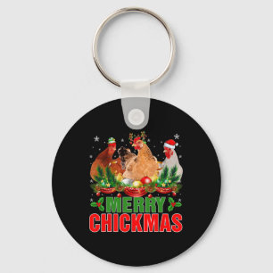 Porte-clés Joyeux poulets de Noël Poulet de Noël Pâtissiers d