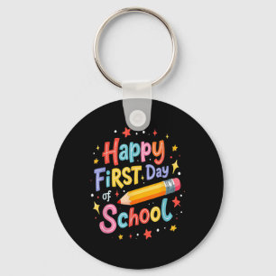 Porte-clés Joyeux Premier Jour De L'École Crayon Couleur Des