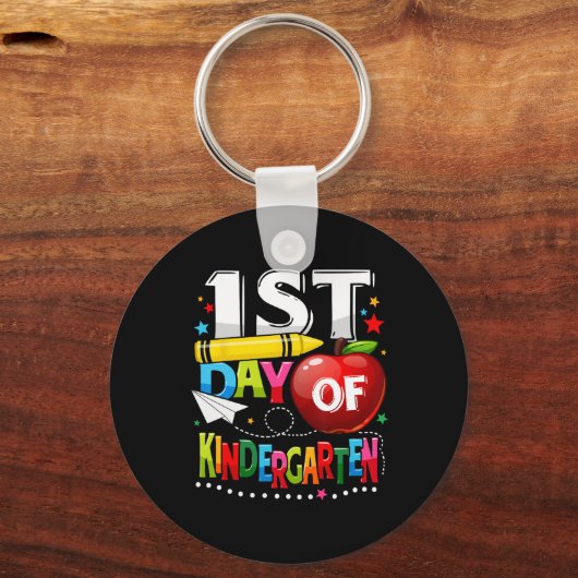 Porte-clés Joyeux premier jour de maternelle enseignant s'amu (Verso)