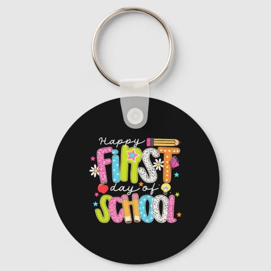 Porte-clés Joyeux premier jour d'école (Recto)