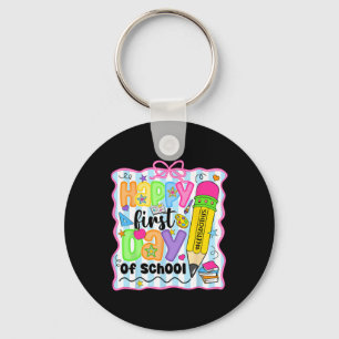 Porte-clés Joyeux premier jour d'école crayon enseignant enfa