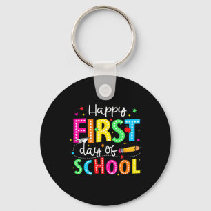 Porte-clés Joyeux premier jour d'école crayon enseignant enfa