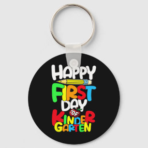 Porte-clés Joyeux Premier Jour D'Enseignant De La Maternelle 