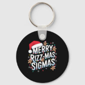 Porte-clés Joyeux Rizz Mas Sigmas Funny Alpha Noël Père Noël (Recto)