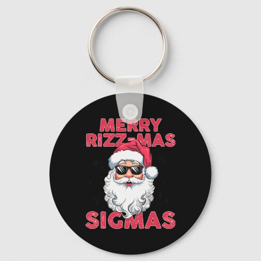 Porte-clés Joyeux Rizz Mas Sigmas Funny Père Noël (Recto)