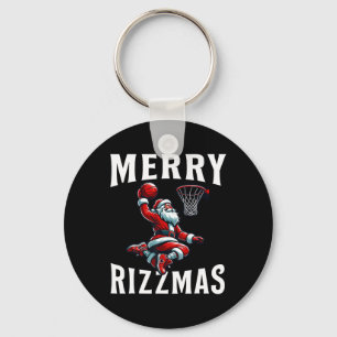Porte-clés Joyeux Rizzmas Noël drôle Santa Claus squelette B
