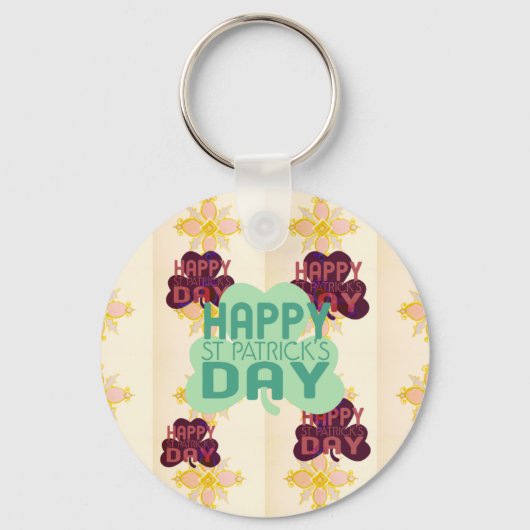 Porte-clés Joyeux Saint Patrick's Day Lovely Art Print (Recto)