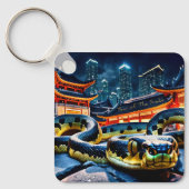 Porte-clés Joyeux serpent du Nouvel An chinois 2025 BSqK (Recto)