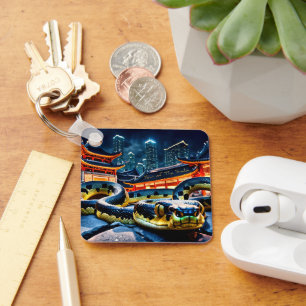 Porte-clés Joyeux serpent du Nouvel An chinois 2025 BSqK