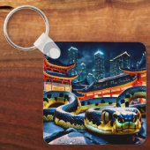 Porte-clés Joyeux serpent du Nouvel An chinois 2025 BSqK (Recto)