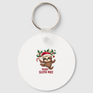 Porte-clés Joyeux Sloth Noël Xmas Santa Slo Ho Ho Ho Sloth Ch