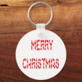 Porte-clés Joyeux Sucre de canne de Noël Police (Recto)