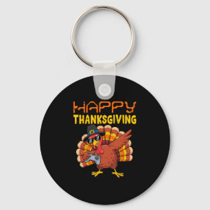 Porte-clés Joyeux Thanksgiving Drôle de Joueur de Turkey Dabb