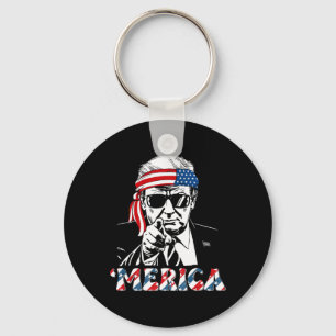 Porte-clés Joyeux Trump Vintage 4 juillet Patriotique merica