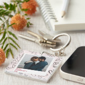 Porte-clés Joyeux Valentines Jour Moderne Design Romantique P (Devant Droit)