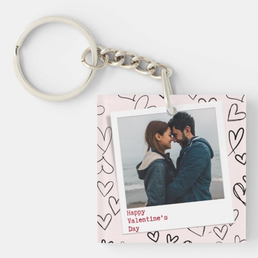 Porte-clés Joyeux Valentines Jour Moderne Design Romantique P (Devant)