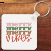 Porte-clés Joyeux Vibes Retro Vacances de Noël Super (Verso)