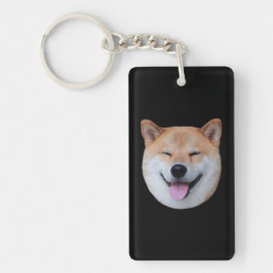 Porte-clés Joyeux visage de shiba inu Sourire cadeau de chi