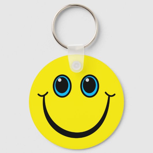 Porte-clés Joyeux visage Emoji Jaune (Recto)