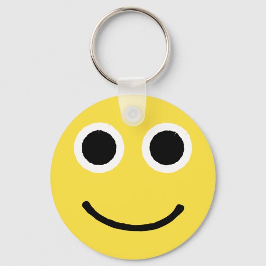 Porte-clés Joyeux visage Jaune souriant Emoticon Emoji (Recto)
