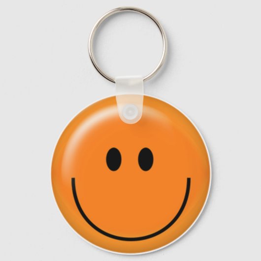 Porte-clés Joyeux visage orange (Recto)