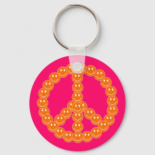 Porte-clés Joyeux visage paix (Recto)