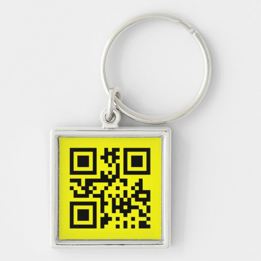 Porte-clés ‹ Joyeux visage souriant Emoji — Code QR (Devant)