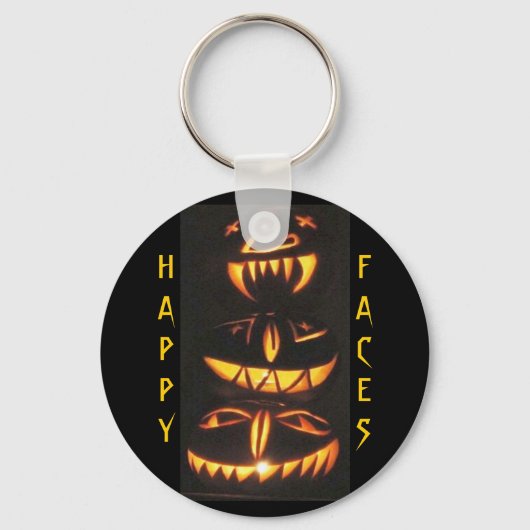 Porte-clés Joyeux visages Jack o'Lantern (Recto)