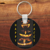 Porte-clés Joyeux visages Jack o'Lantern (Recto)