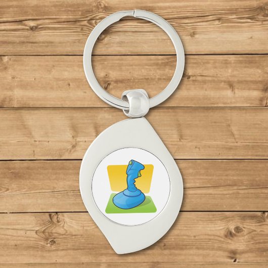 Porte-clés Joystick bleu