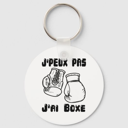 Porte-clés J'peux Pas J'ai Boxe - Boxe Cadeau Jersey (Recto)