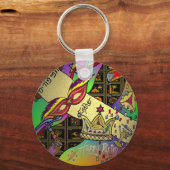 Porte-clés Judaica Purim Esther Célébration Art Imprimer (Recto)