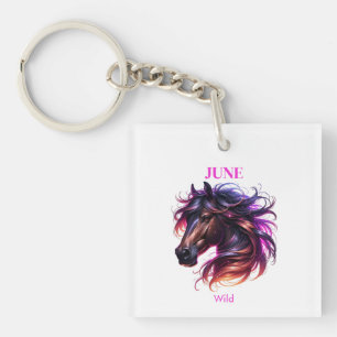 Porte-clés Juin Mois de la naissance Esprit Cheval animal