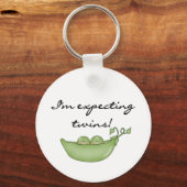 Porte-clés Jumeaux attendus - Pois dans un pod (Recto)