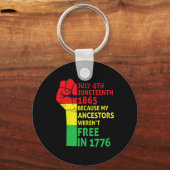 Porte-clés Junetdix Mes ancêtres Black African Pride Freedo (Verso)