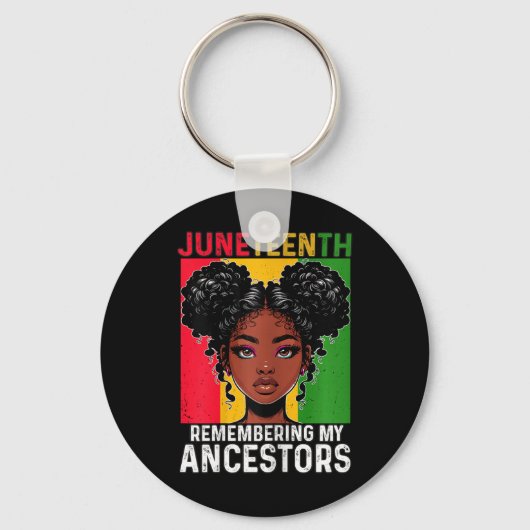 Porte-clés Juneteenth Black Pride Femme Se Souvenant De Mes A (Recto)