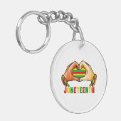 Porte-clés Juneteenth cœur (Devant gauche)