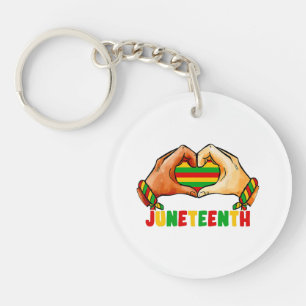 Porte-clés Juneteenth cœur