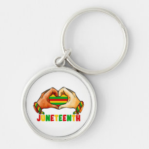 Porte-clés Juneteenth cœur