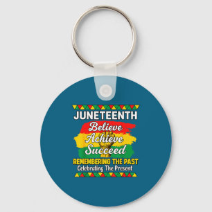 Porte-clés Juneteenth croire réussir réussir africain