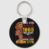 Porte-clés Juneteenth Parce que mes ancêtres n'étaient pas li (Recto)