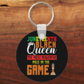 Porte-clés Juneteenth reine noire échecs africains les plus p (Recto)