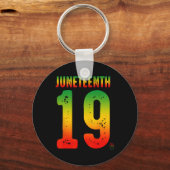 Porte-clés Junetten Ancêtres noirs afro-américains Liberedo (Verso)