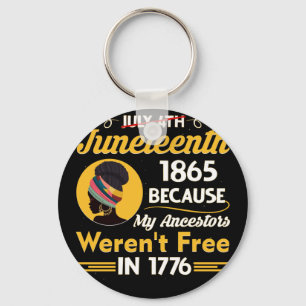 Porte-clés Junetten Black Patriotic Parce Que Mon Ancêtre