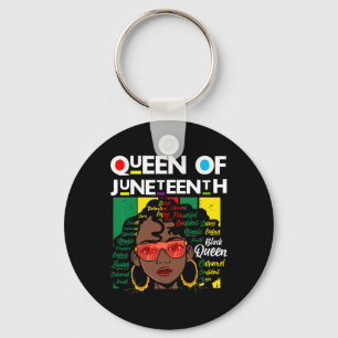 Porte-clés Junetten Black Queen Melanin Girl Magic Sista Wo