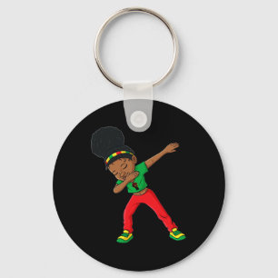 Porte-clés Junetten Dabbing Black Princess Cute Brown Skin