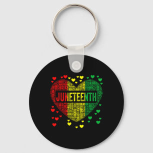 Porte-clés Junetten Heart Black History Afro-American Afric